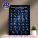 Thai Handwriting Alphabet Painting Poster, Sparkly Silver Lettering On Starry Dark-toned Poster, Practical Tool For Learning Thai Alphabet, Suitable_maomaolike.com