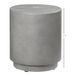 Round Side Table, Lightweight Accent Table With Concrete Finish, Nightstand With 4 Adjustable Feet For Indoor, Outdoor, Light Grey_maomaolike.com