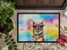 Chihuahua Hippie Dawg Doormat Front Door Mat Indoor Outdoor Rugs For Entryway, Non Slip Washable Low Pile, 24H X 36W_maomaolike.com
