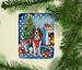 English Springer Spaniel Christmas Reindeer Porcelain Ornament Christmas Tree Hanging Decorations For Home Christmas Holiday, Rectangle, Gift, Multicolor_maomaolike.com