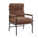 Modern Accent Chair, Reclining Chair With Adjustable Backrest, Corduroy Chair With Metal Frame, Reading Chair, Comfy Lounge Chair For Living Room, Bedroom, Office, Brown_maomaolike.com