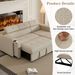 96" Multi-Functional Pull-Out Sofa Bed L-Shape Sectional Sofa With Adjustable Headrest, Wireless Charging, Cup Holders And Hidden Storage For Living Room, Bedroom, Office_maomaolike.com