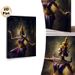 Traditional Southeast Asian Dancer Painting Poster, Exquisite Mystical Dark-toned Poster, Ornate Golden & Purple Costumed Dancer Artwork With Cultural_maomaolike.com