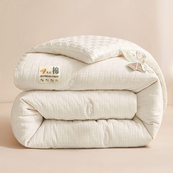 New Waffle Knit Solid Color Jacquard Soybean Spring Autumn Thickened Winter Quilt Core Factory Wholesale Trade_maomaolike.com