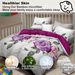 9 Piece Soft All-Season Washed Microfiber Cover Set , Queen/King/Calking Bedding Set With Pillowcases,Bedspread Print Curtains & Solid Curtains,Print, Moisture-Wicking, Soft ,Cooling, Easy Care_maomaolike.com