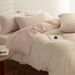 Wholesale INS Japanese Style Skin-Friendly Cloud Cotton Four-Piece Soft Washed Jacquard Striped 4-Piece Bedding Set_maomaolike.com