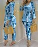Women's Clothing 2023 spring and summer printed fashion 2 piece suit_maomaolike.com