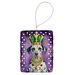 Dalmatian King Of Mardi Gras Porcelain Ornament Christmas Tree Hanging Decorations For Home Christmas Holiday, Rectangle, Gift, Multicolor_maomaolike.com