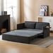 Adult Sleeper Chair Bed, 3-in-1 Convertible Sofa Chair Bed Pull-out Sofa Bed, Convenient Folding Tray Table With USB And Type-C Charging Ports Modern Loveseat For Living Room,DARK-GREY,Fabric_maomaolike.com