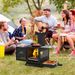 Portable Wood Burning Stove Mini Heater Burner With Pot Rack Oven Pan_maomaolike.com