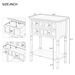 Narrow Console Table,Slim Sofa Table With Three Storage Drawers And Bottom Shelf_maomaolike.com