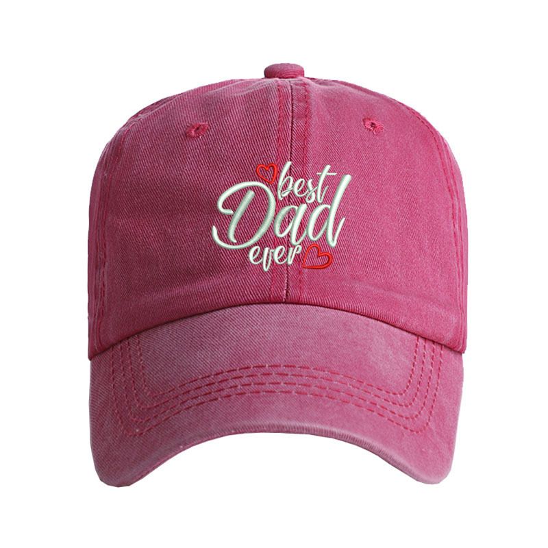 Unisex Washed cotton Embroidery Dad Alphabet baseball hat Father's Day gift hat Hip Hop hat_maomaolike.com