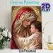 Virgin Mary And Child Religious Painting Poster, Exquisite Ornate Sacred Portrait Poster, Warm Serene Depiction Ideal For Home, Prayer Room And_maomaolike.com