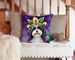 Havanese King Of Mardi Gras Throw Pillow Machine Washable, Indoor Outdoor Decorative Pillow For Couch, Bed Or Patio, 14Hx14W_maomaolike.com