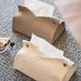 Rattan Pattern Snap Button Luxury Home Cover High-end Desktop Storage Texture V-mouth Tissue Box_maomaolike.com