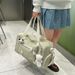 Cute Fashion Handheld Travel Nylon Thickened Durable Women's Yoga Training With Shoe Compartment Short Trip Luggage Bag_maomaolike.com
