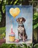 German Shorthaired Pointer Happy Birthday Garden Flag Mailbox Flag Decorative Yard Flag Banner Outside Patio Artwork Yard Flower Beds, Garden Size, Multicolor_maomaolike.com