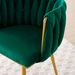Modern Velvet Dining Chairs Set Of 2, Upholstered Woven Dining Chair With Golden Metal Legs, Upholstered Dining Chairs For Dining Room, Kitchen, Vanity, Living Room_maomaolike.com