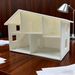 White Plastic Mini House Sculpture Craft, Nordic Minimalist Style Figurine For Living Room Tabletop Layout
_maomaolike.com