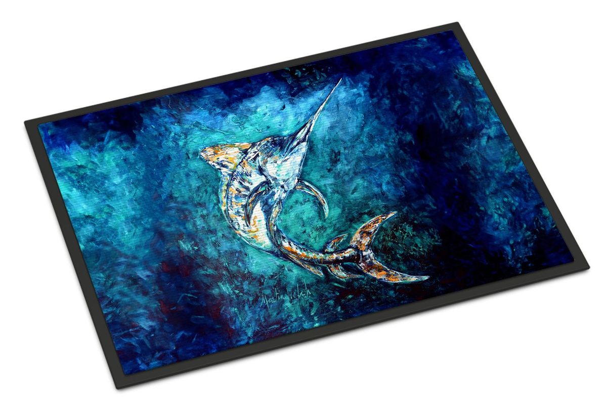 American Marlin Doormat Front Door Mat Indoor Outdoor Rugs For Entryway, Non Slip Washable Low Pile, 24H X 36W_maomaolike.com