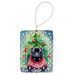 Pug Christmas Porcelain Ornament Christmas Tree Hanging Decorations For Home Christmas Holiday, Rectangle, Gift, Multicolor_maomaolike.com
