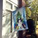 Japanese Chin Christmas Reindeer House Flag Large Porch Sleeve Pole Decorative Outside Yard Banner Artwork Wall Hanging, Polyester, House Size, Multicolor_maomaolike.com