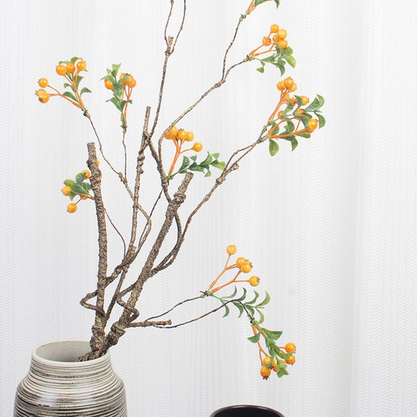 American Country Style Berry Holly Fortune Fruit Artificial Flowers Home Decor Vase Arrangement Flower Accessories_maomaolike.com