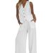 Women's Clothing new fashion vest trousers collage stitching cotton and linen casual suit_maomaolike.com