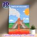 Volcano Parts Educational Painting Poster, Clear Labeled Flat Graphic Style Poster, Informative Volcanic Structure Guide Suitable For Learning Spaces_maomaolike.com