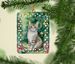 Pudelkatze Cat By The Christmas Tree Porcelain Ornament Christmas Tree Hanging Decorations For Home Christmas Holiday, Rectangle, Gift, Multicolor_maomaolike.com