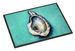Aqua Pearl Oyster Doormat Front Door Mat Indoor Outdoor Rugs For Entryway, Non Slip Washable Low Pile, 24H X 36W_maomaolike.com