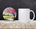 Michigan Blossoms In Watercolor Large Sandstone Coasters Pack Of 4 Absorbent Round Coasters Decor Gifts For Men Or Women, 4 In, Multicolor_maomaolike.com