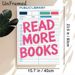 Read More Books Themed Painting Poster, Vibrant Pink Hand-drawn Typography On Library Checklist-style Poster, Motivational Reading Decor Ideal For_maomaolike.com