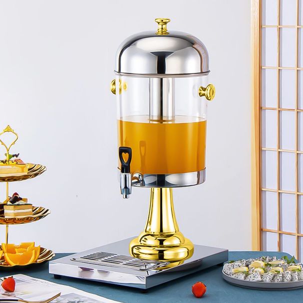 SOGA Single 8L Stainless Steel Dispenser Beverage Juicer Transparent Commercial Drink Container Jug_maomaolike.com