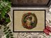 Tibetan Spaniel Christmas Flowers Doormat Front Door Mat Indoor Outdoor Rugs For Entryway, Non Slip Washable Low Pile, 24H X 36W_maomaolike.com