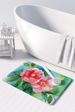 Alabama Camellia In Watercolor Memory Foam Kitchen Mat Machine Washable Anti-Fatigue Mat Cushion Comfort Bath Mat Or Kitchen Rug_maomaolike.com