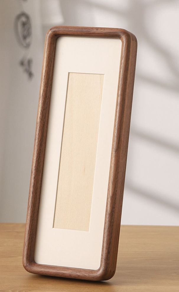 Calligraphy Painting Long Strip Display Stand Black Walnut Mortise Tenon Empty Picture Frame Mounting Horizontal And_maomaolike.com