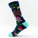 Unisex Autumn and winter new long tube happy socks for men and women couple letters flower AB casual abstract socks_maomaolike.com