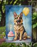 German Shepherd Happy Birthday Garden Flag Mailbox Flag Decorative Yard Flag Banner Outside Patio Artwork Yard Flower Beds, Garden Size, Multicolor_maomaolike.com