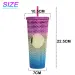 Straw With Lid Colorful Quality Matte Finish Double Wall Coffee Mug Plastic Studded Durian Tumblers Cold Bling Cup_maomaolike.com