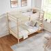 Twin Over Twin Bunk Bed With Ladder,Wooden Bunk Bed With High Guardrail And Ladder For Kids, Teens, Dorm Rooms, And Guest Rooms,No Box Spring Needed,White_maomaolike.com