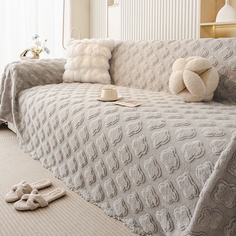 French Style Thick Plush Sofa Cover - Elegant Non-Slip Couch Protector, Soft & Warm Throw Blanket For Living Room, Full_maomaolike.com