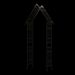 Metal Garden Arch With Adjustable Width W42.52''~W78.15'' Climbing Plants Support Rose Arch Outdoor Black_maomaolike.com
