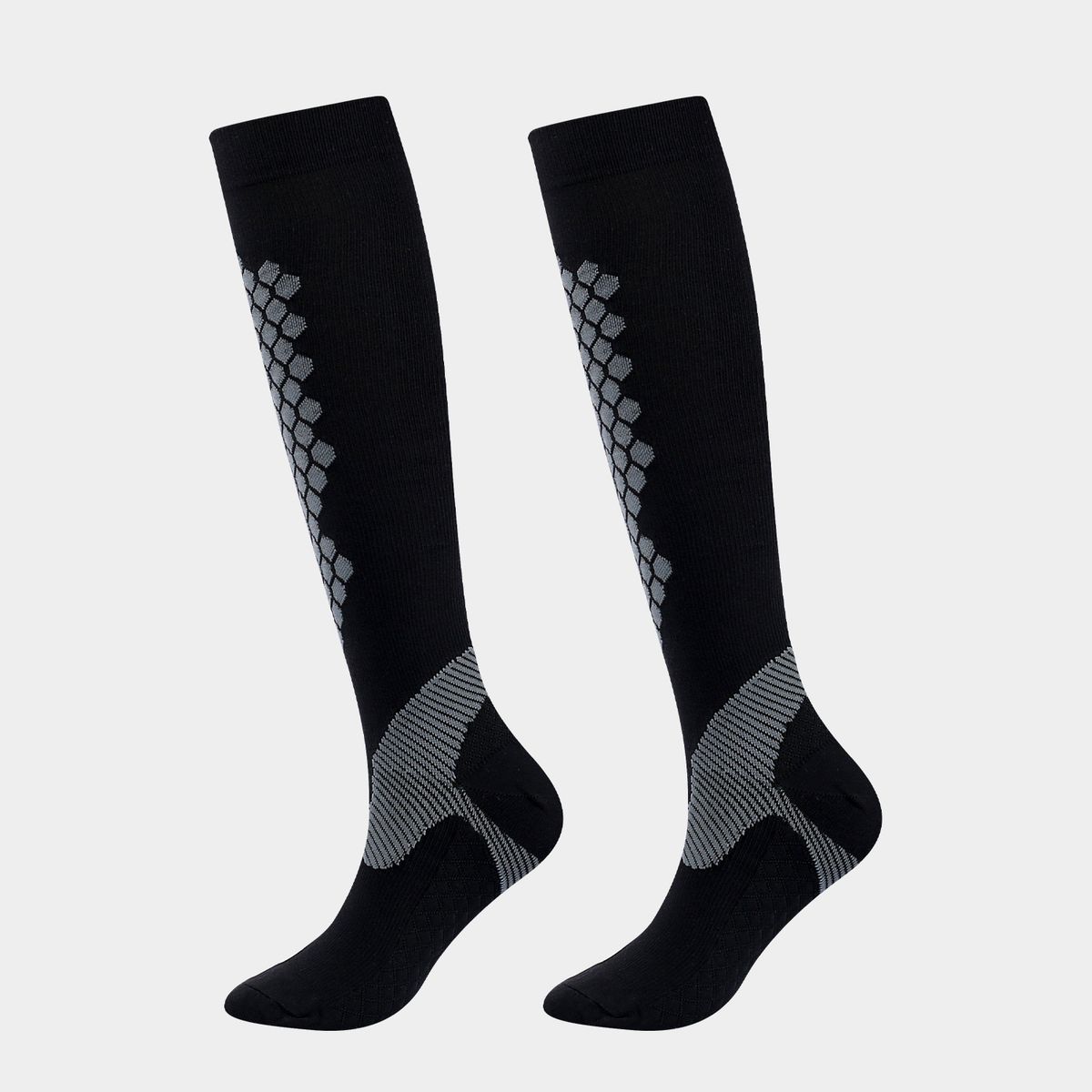 Socks new diamond-shaped compression socks honeycomb calf compression socks outdoor sports stockings for men and women_maomaolike.com