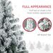 Prelit Artificial Christmas Tree Holiday Décor With Snow Flocked Branches, Warm White Or Colorful LED Lights, Steel Base_maomaolike.com