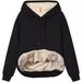 Women's Clothing warm pocket hooded sports sweatshirt jacket_maomaolike.com