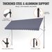 VEVOR 178x47" Patio Awning Retractable Awning Sunshade Shelter With Crank Handle_maomaolike.com