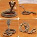 Brass Zodiac Table Tea Pet Small Ornament Desktop Realistic Eyed Snake King Fish Tank Landscaping Handheld Piece_maomaolike.com