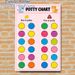 Potty Chart Painting Poster, Cute Cartoon Animal & Colorful Dot Design Poster, Practical Tool To Track Potty Training Progress, Ideal For Bathroom_maomaolike.com