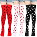 Unisex Christmas dress up stockings holiday masquerade dress up props COS ladybug polka dot knee high socks stockings_maomaolike.com